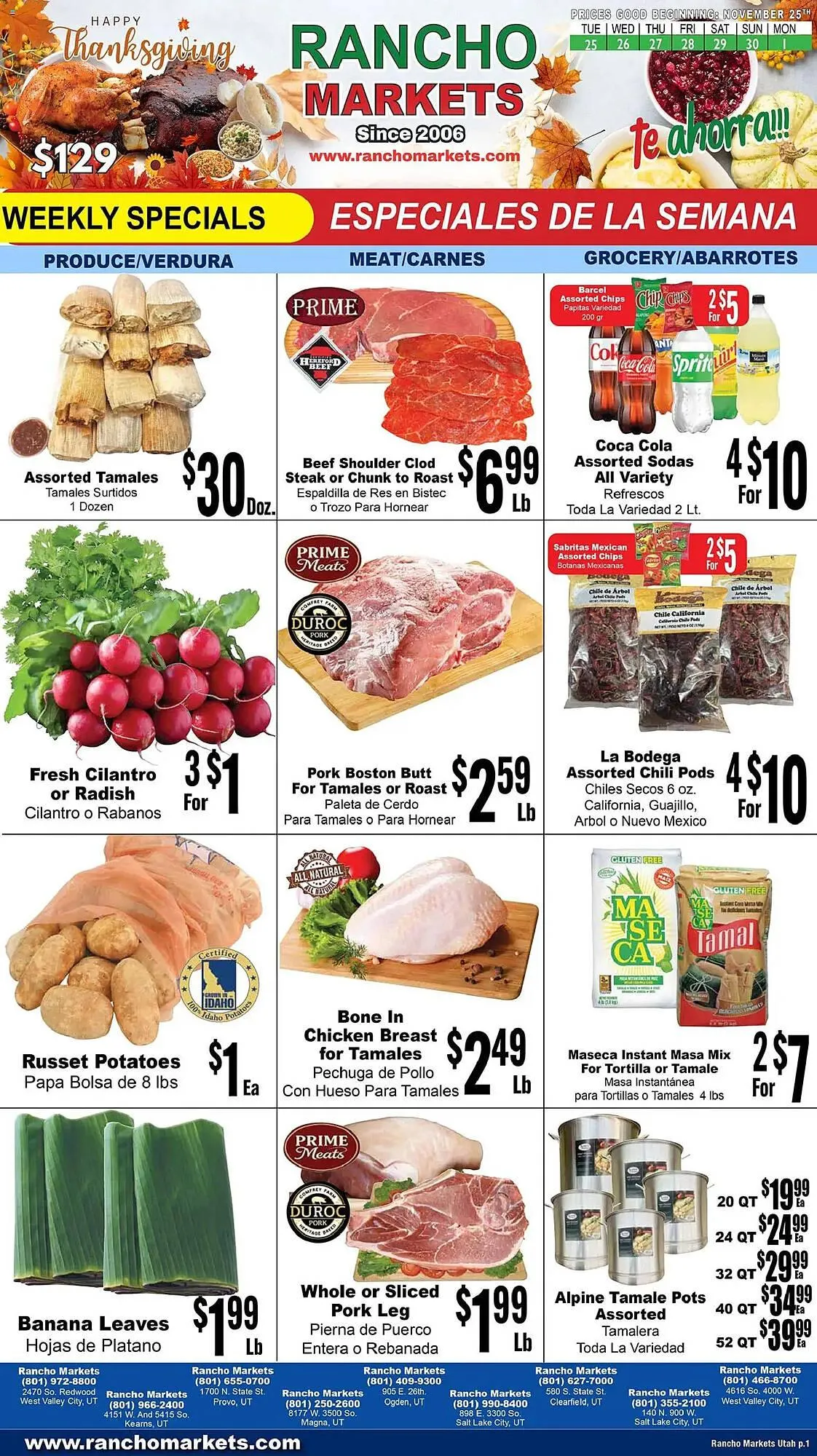 Weekly ad Rancho Markets weekly ad from November 25 to December 1 2025 - Page 1