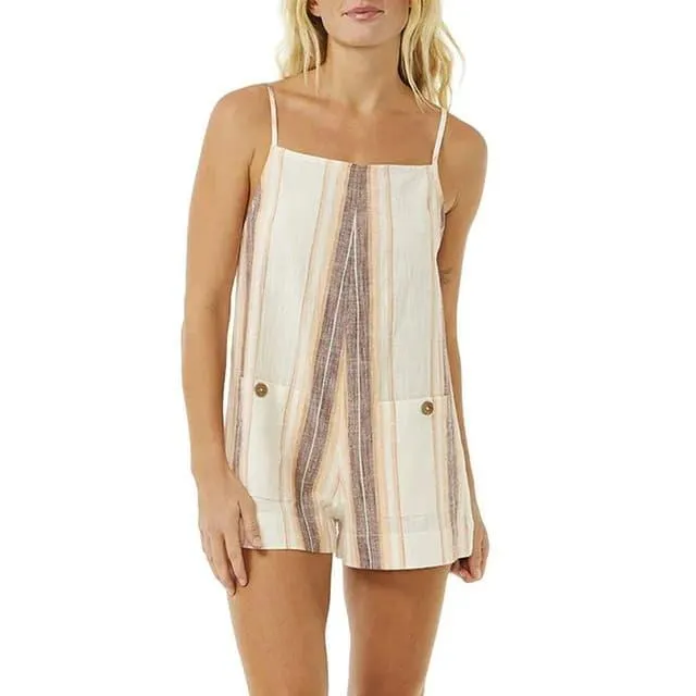Juniors Classic Surf Striped Romper