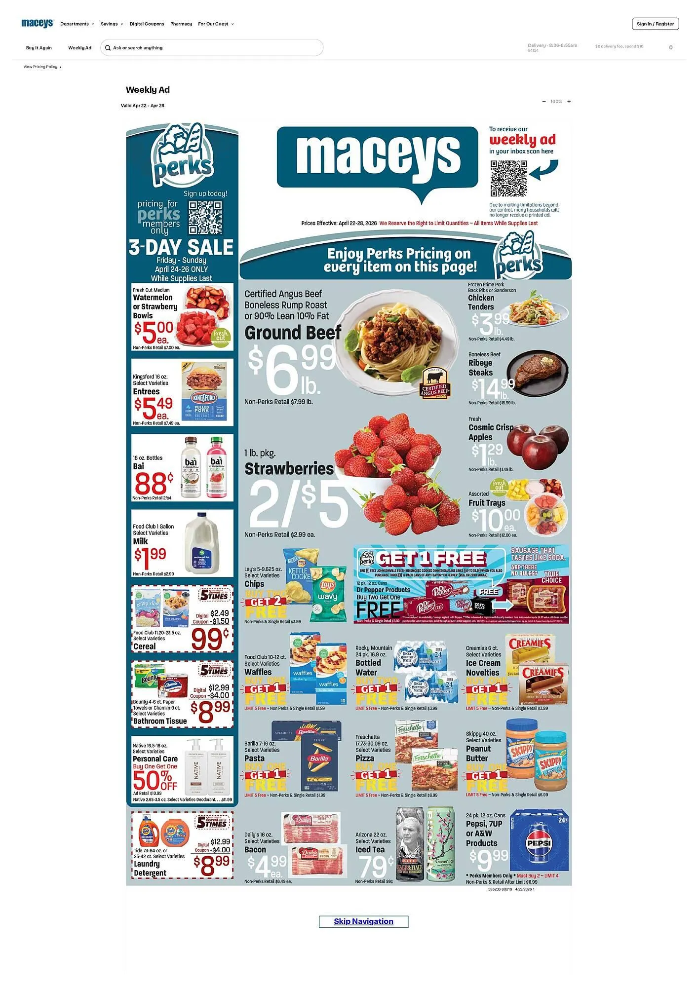 Weekly ad Maceys weekly ad from April 22 to April 28 2026 - Page 1
