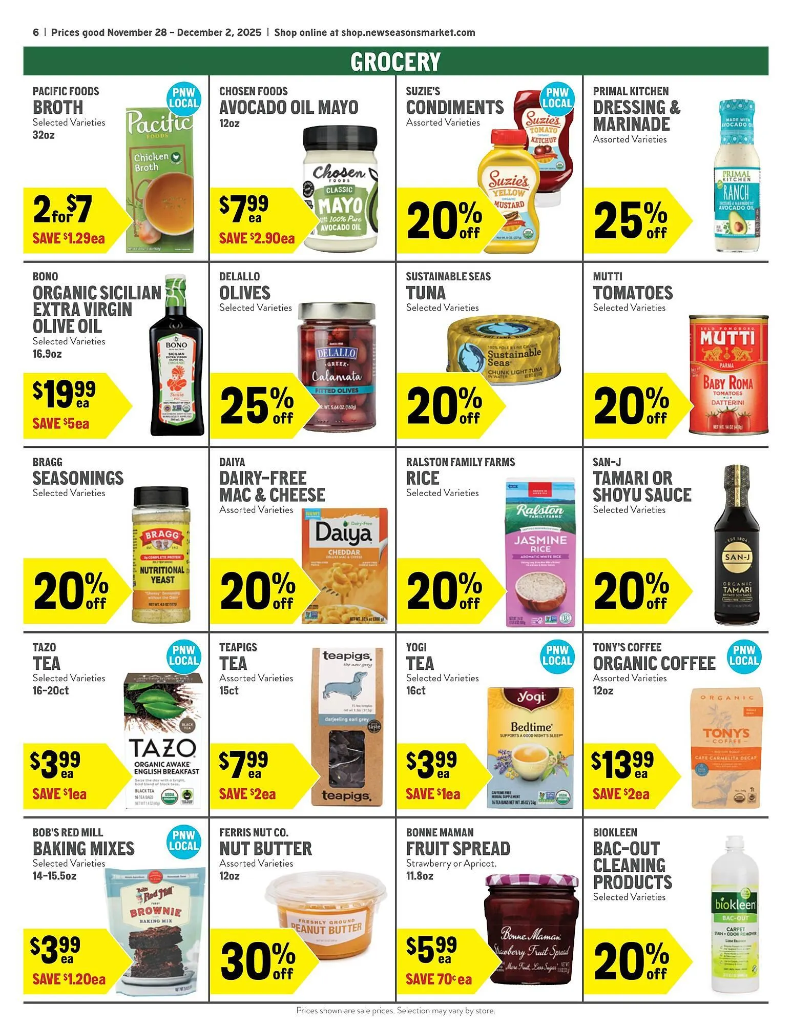 Weekly promotion New Seasons Market weekly ad spanning from November 28 to December 2 2025 - Page 6 for Catalogue 365