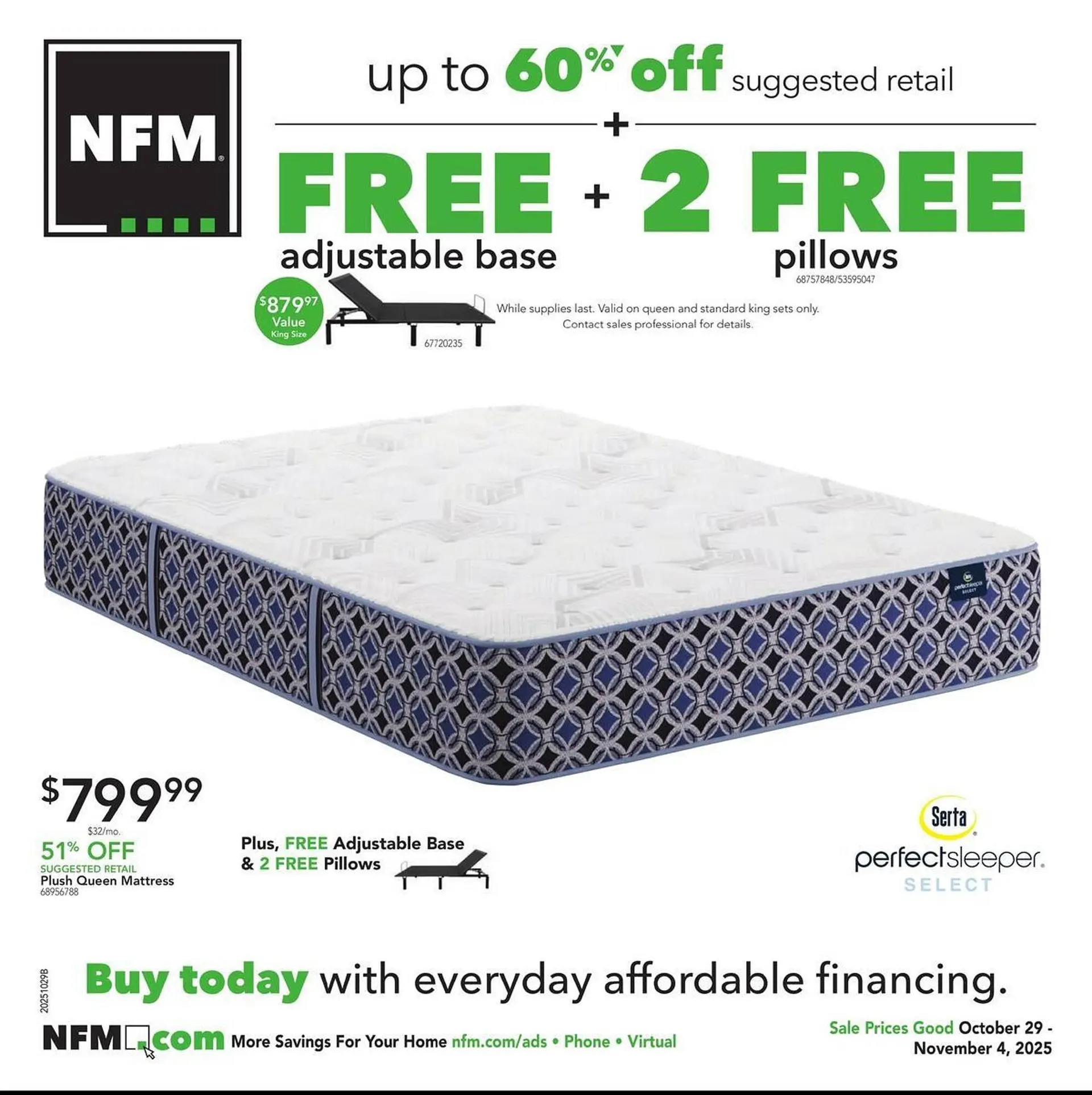 Weekly ad Nebraska Furniture Mart weekly ad from November 1 to November 4 2025 - Page 1
