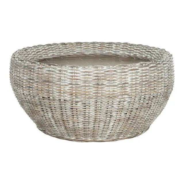 Wood Top Coffee Table in Summer Grey & Whitewash