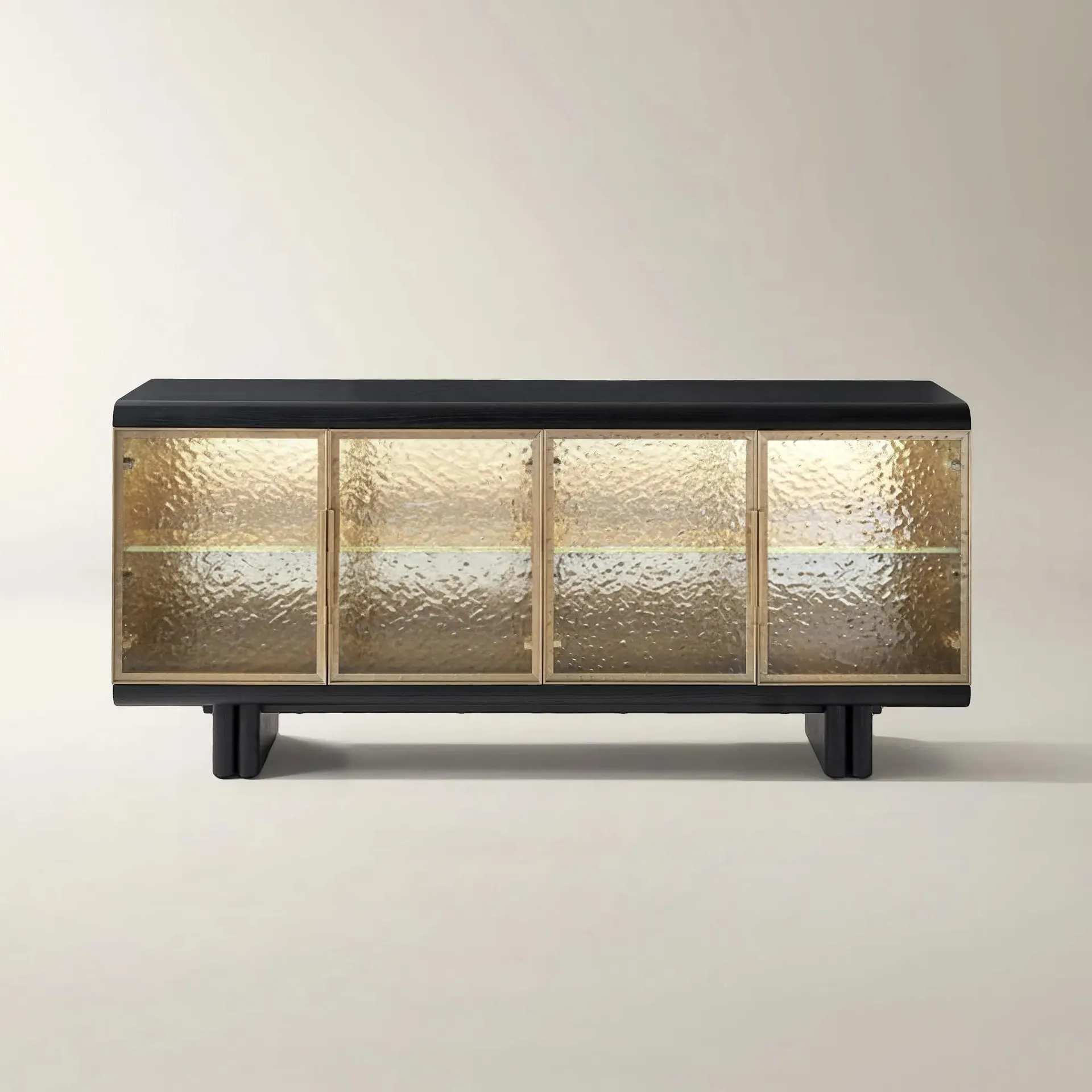 Eleanor Wavy Glass 4-Door Buffet (72")