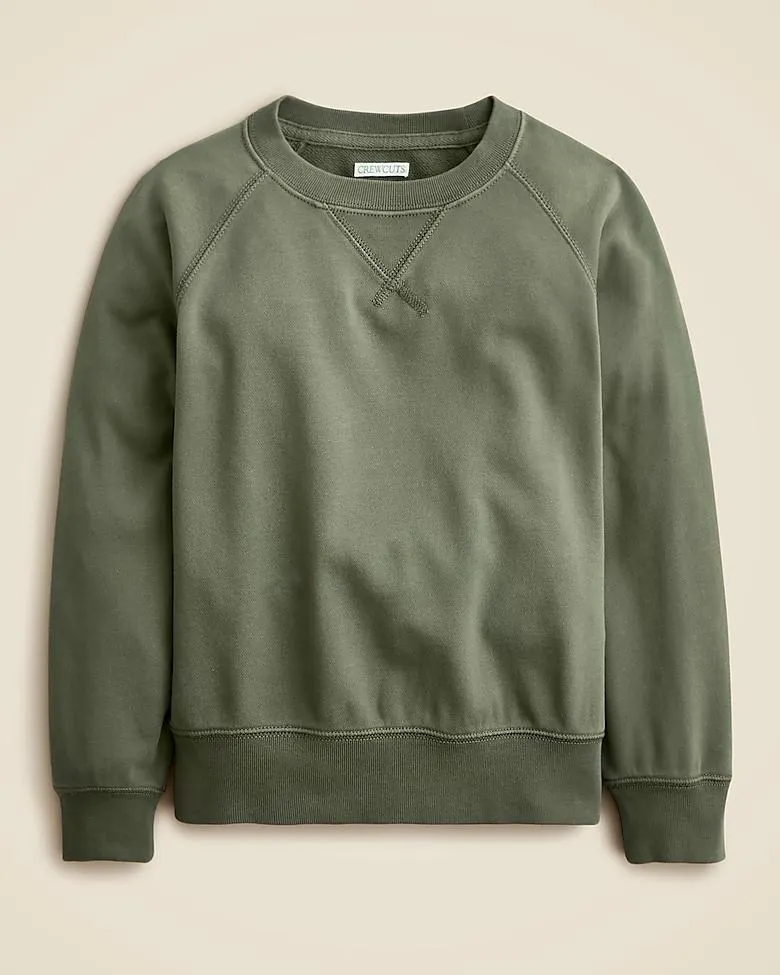 KID by Crewcuts garment-dyed crewneck sweatshirt