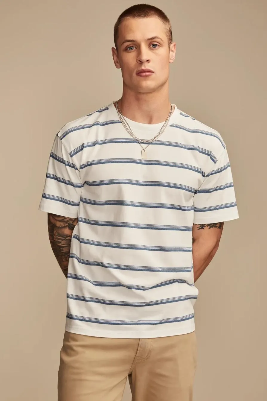 indigo stripe tee