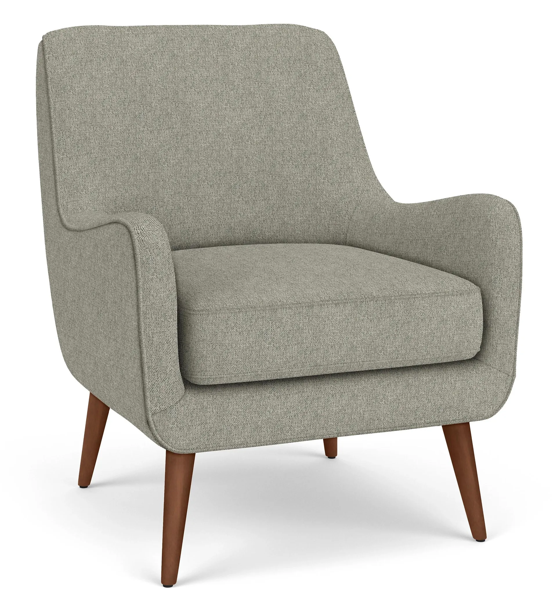 Quinn Chair in Tepic Cement with Mocha Legs