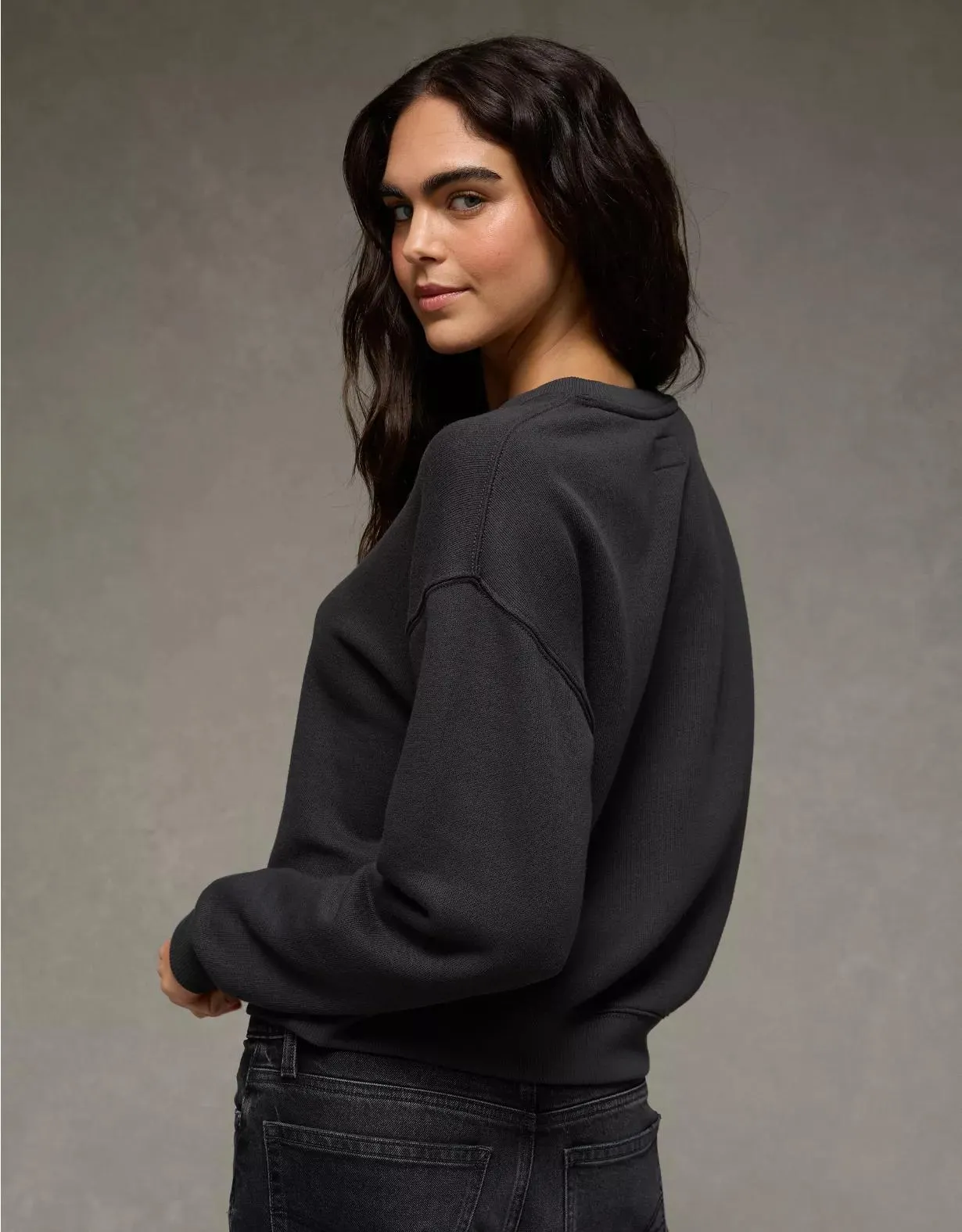 AE Relaxed Crew Neck Sweatshirt