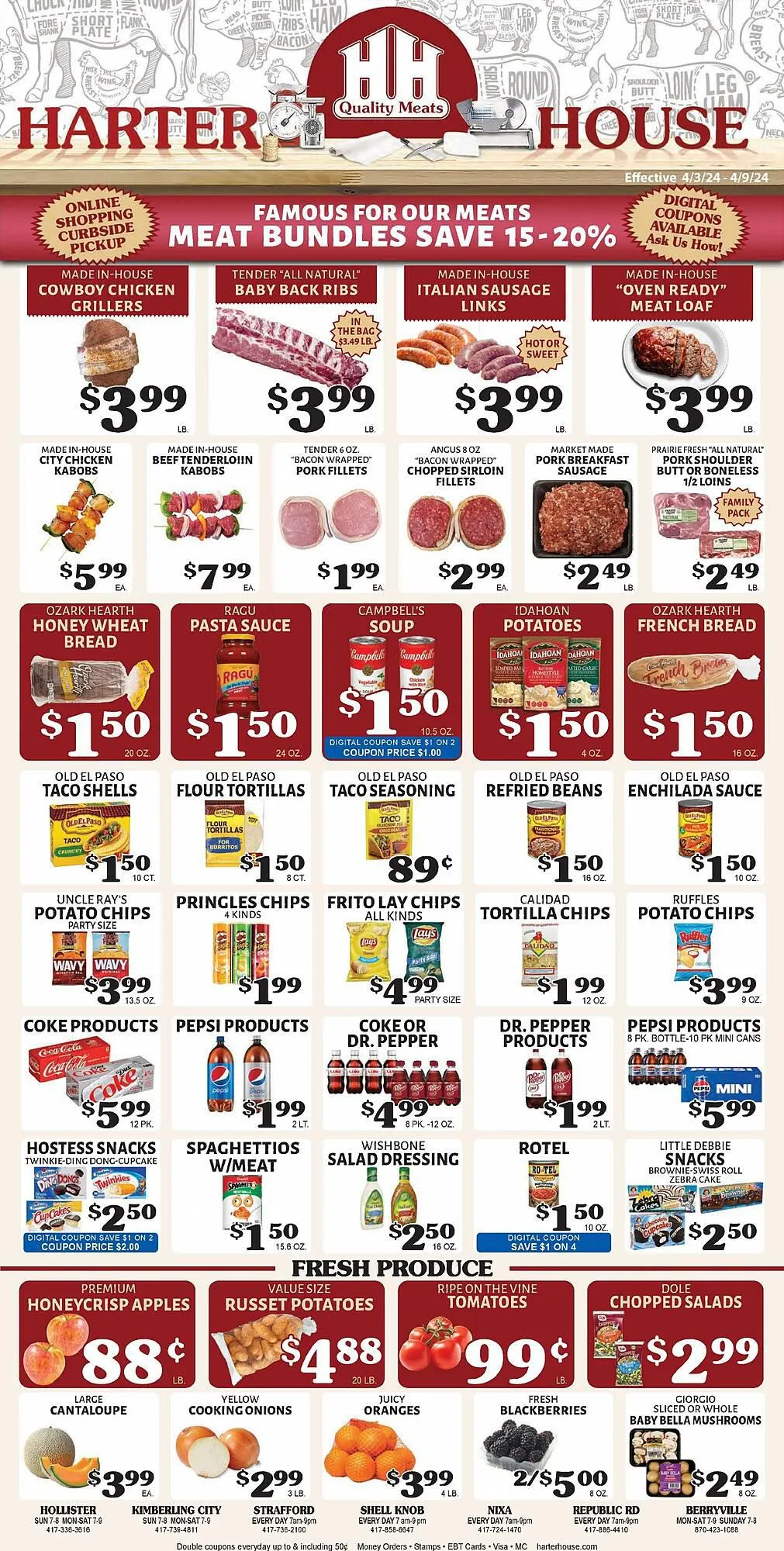 Weekly ad Harter House Weekly Ad from April 3 to April 9 2024 - Page 1