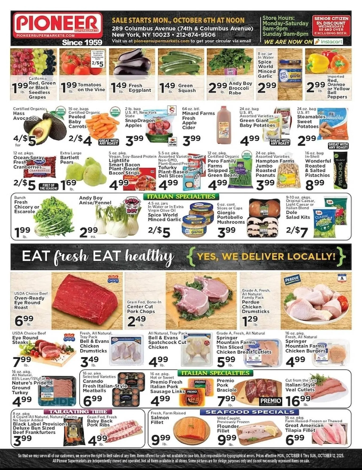Weekly ad Pioneer Supermarkets weekly ad from October 6 to October 12 2025 - Page 1