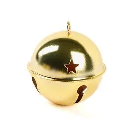 80 mm Gold Sleigh Bell for Holiday Crafts and Decorations
