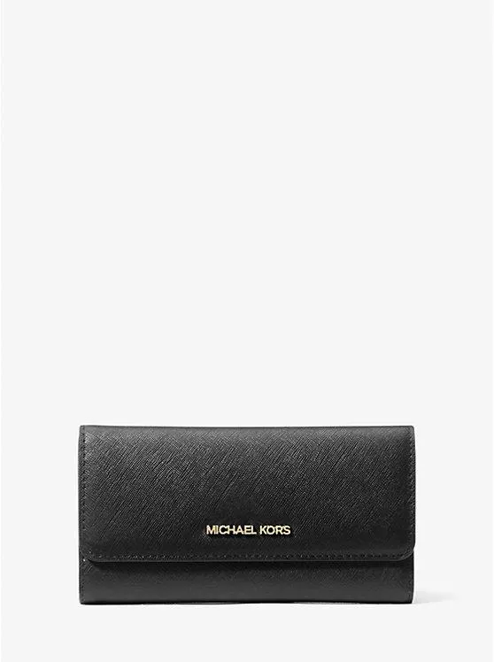 Jet Set Travel Crossgrain Leather Tri-Fold Wallet