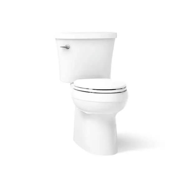 Gleam 12 in. Rough In 2-Piece 1.28 GFP Single Flush Elongated Chair Height Toilet in White with Soft Close Seat