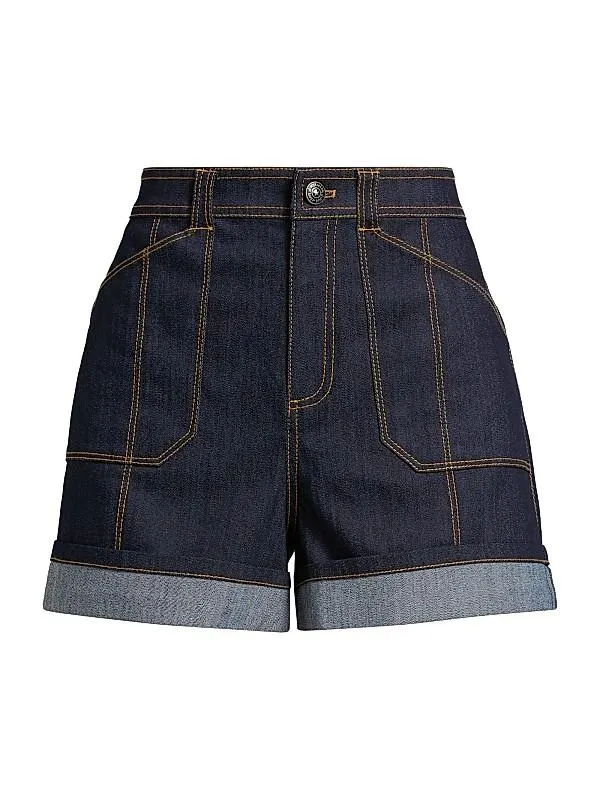 Benji Denim High-Rise Shorts