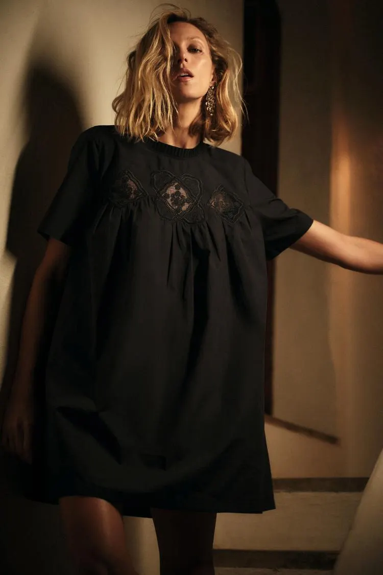 ZW COLLECTION EMBROIDERED SHORT DRESS