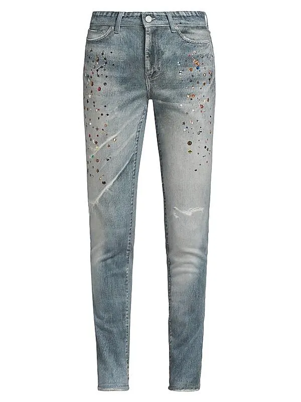 Cyanine Jewel Skinny Jeans