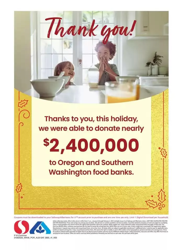 Weekly ad Albertsons - Portland - BBS from January 6 to February 2 2025 - Page 41