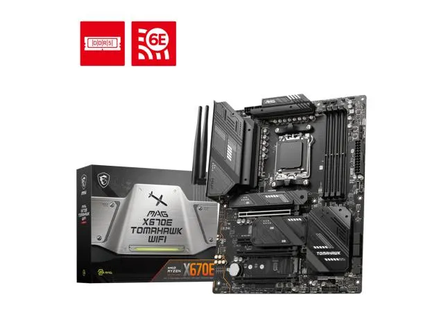 MSI MAG X670E TOMAHAWK WIFI AM5 AMD X670E SATA 6Gb/s ATX Motherboard