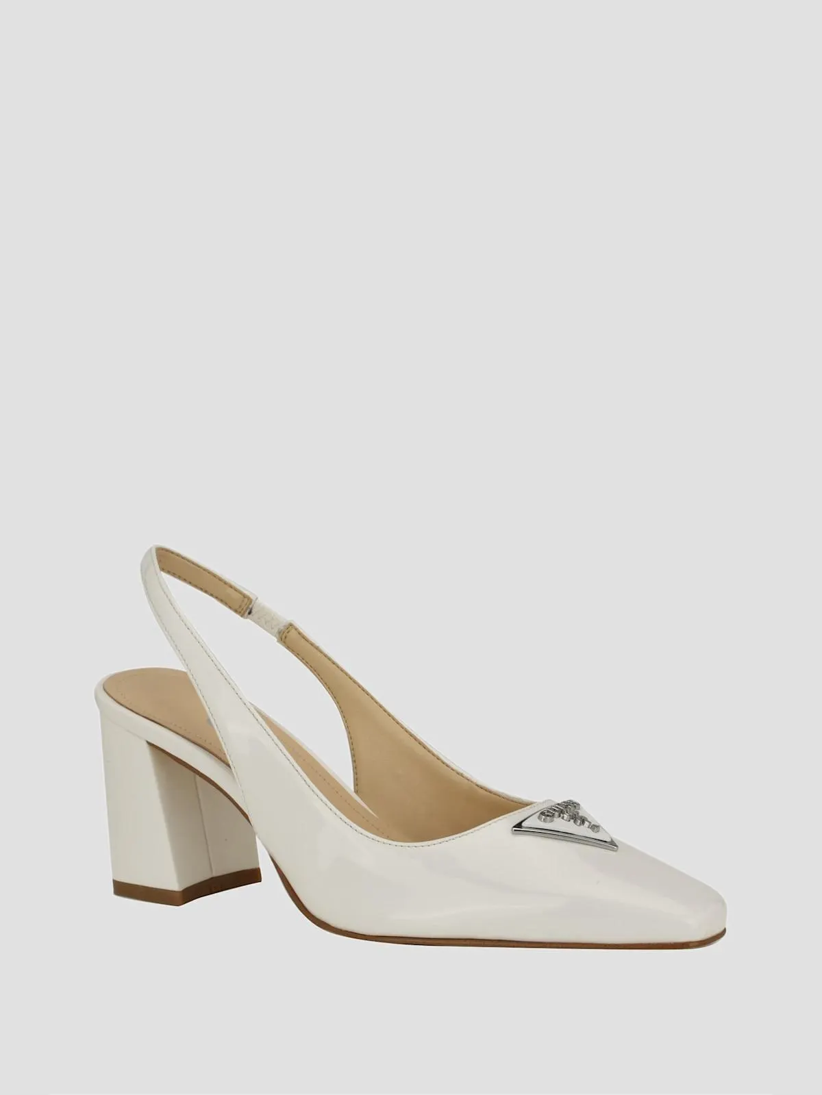 Valinda Metallic Slingback Block Heels