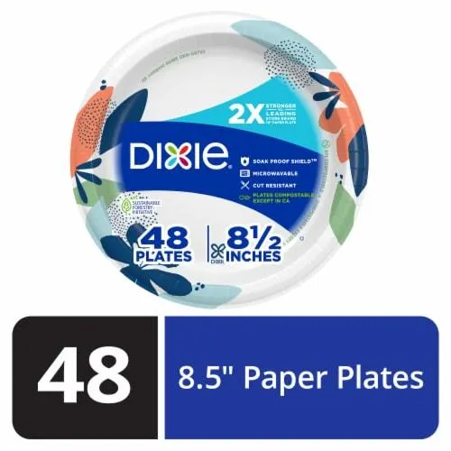 Dixie® 8.5-Inch Disposable Paper Plates