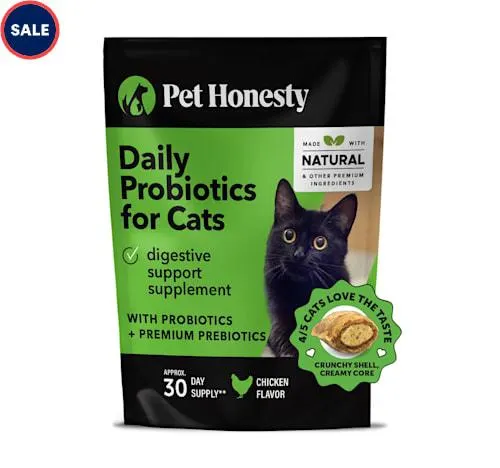 Pet Honesty Probiotics Gut + Immune Health Supplement for Cats, 3.7 oz., Count of 30