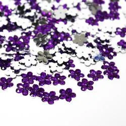 Purple Flat Back Flower Rhinestones (Pack of 160 pieces)