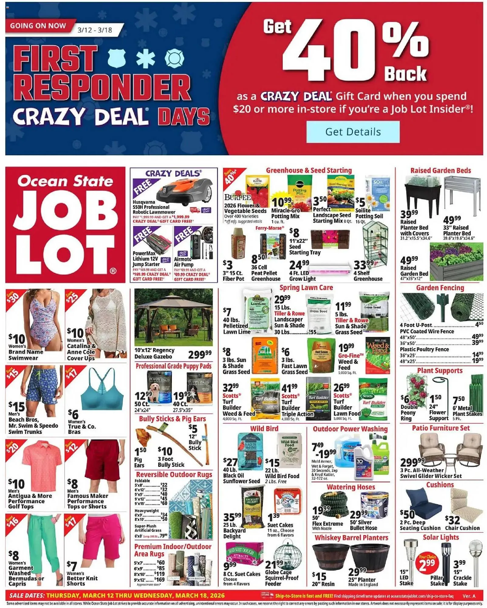 Weekly ad Ocean State Job Lot flyer from March 12 to March 18 2026 - Page 1