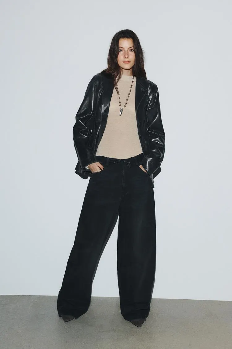 TRF MID-RISE FOLDED WAIST JEANS