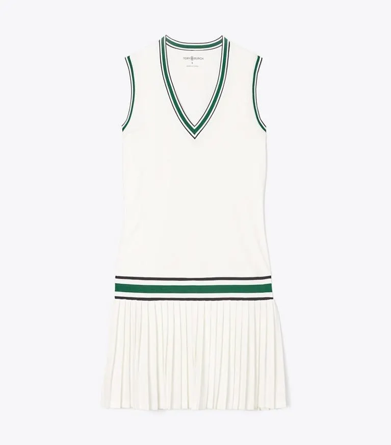 PERFORMANCE JERSEY V-NECK TENNIS DRESS