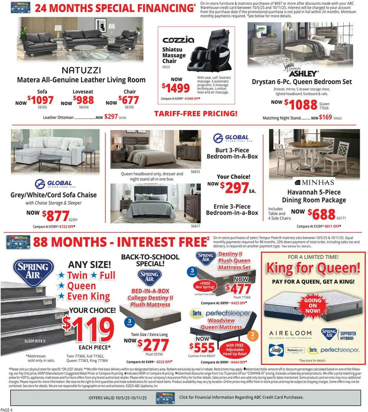 Weekly ad ABC Warehouse Current weekly ad from October 5 to October 11 2025 - Page 4