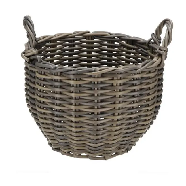 allen + roth ( 16.9-in W x 12.4-in H x 16.9-in D ) Gray Polyethylene Basket