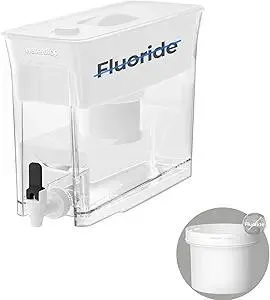 Waterdrop Large Water Filter Dispenser, Reduces 90%+ Fluoride, Chlorine and More, 150-Gallon Long-Life, 35-Cup, BPA Free, White (with 1 Filter)