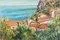 Pino Romanò, View of Scilla, Oil Painting, 1990s