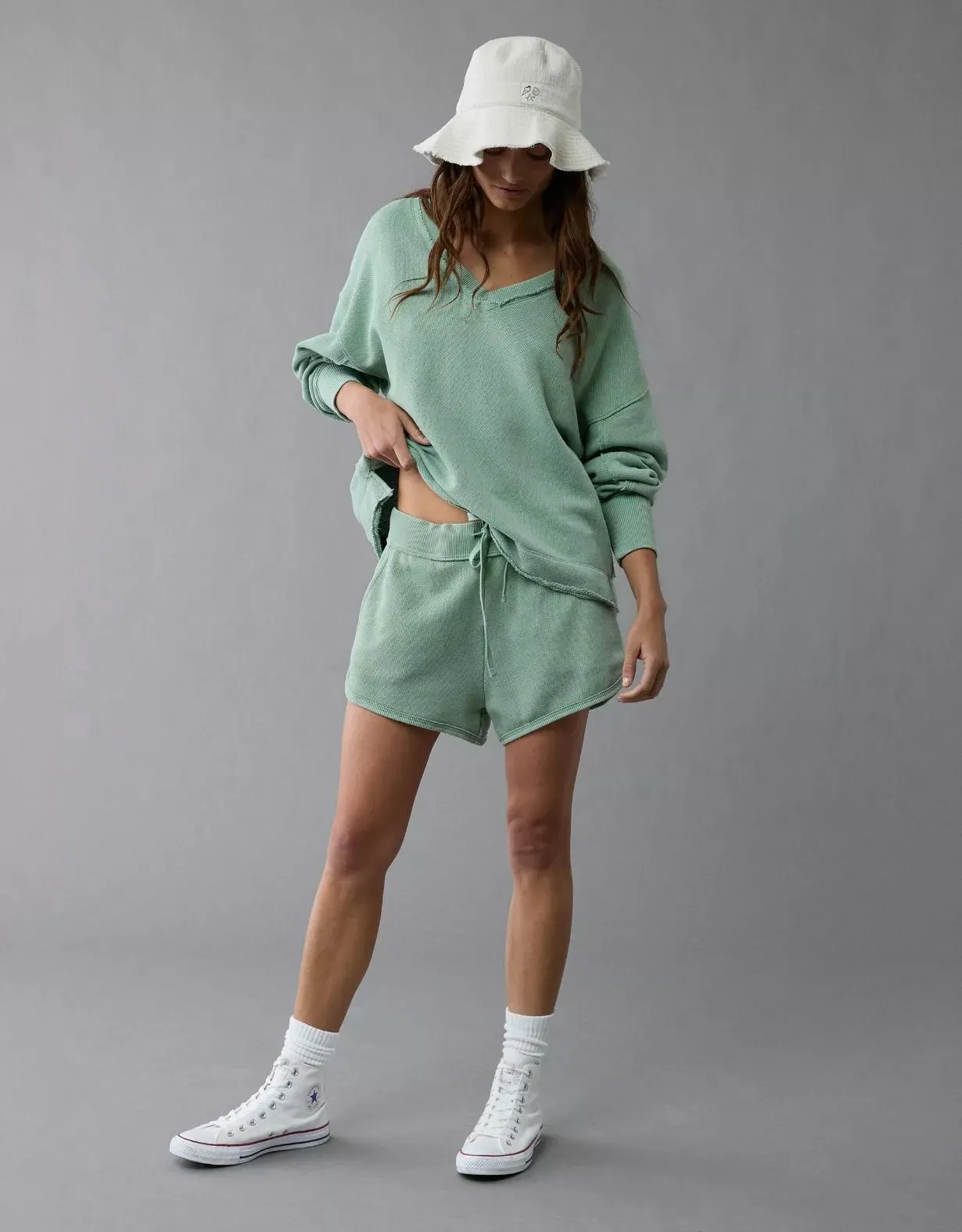 AE Saltwash Double V-Neck Sweatshirt