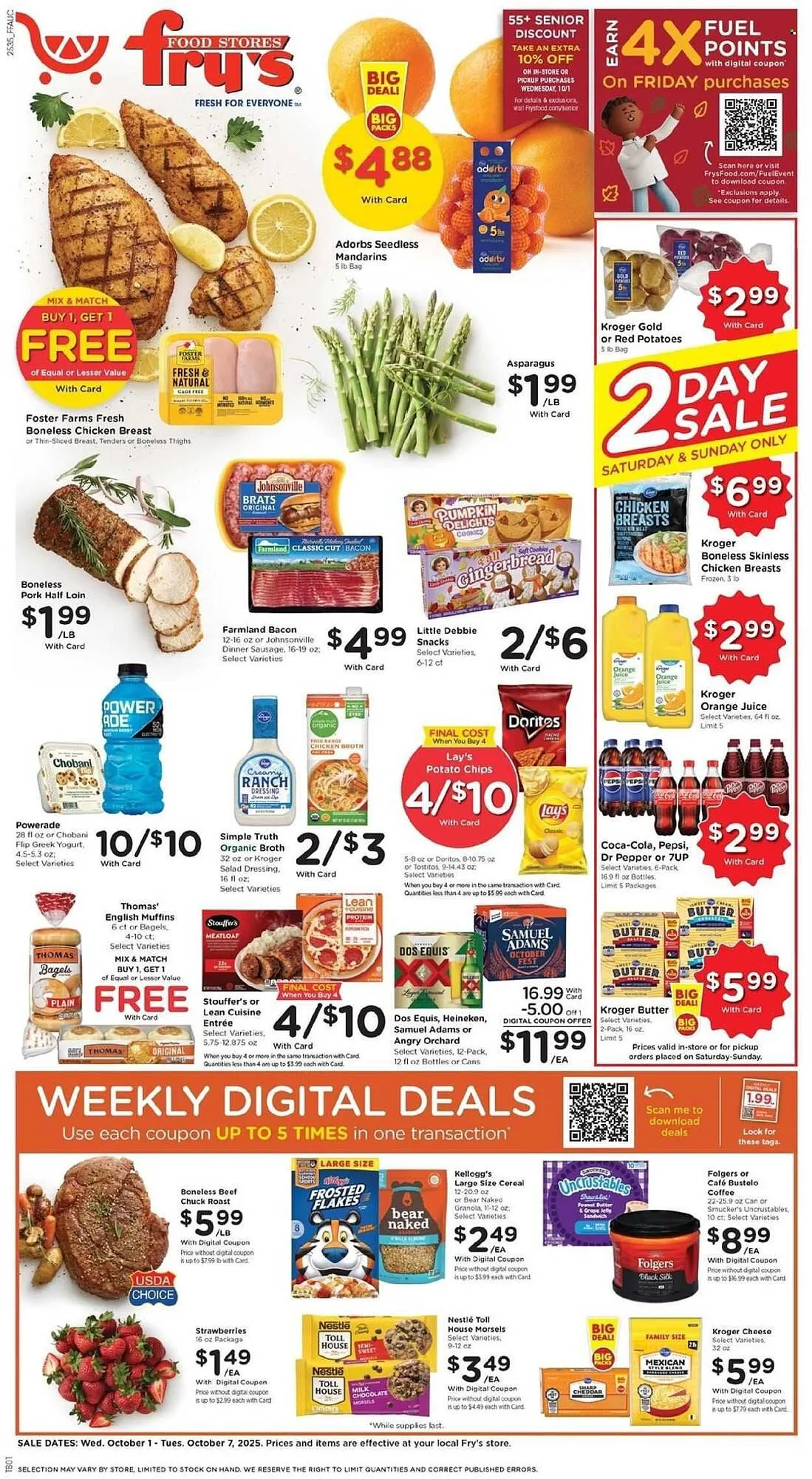 Weekly ad Fry's weekly ad from October 1 to October 7 2025 - Page 1
