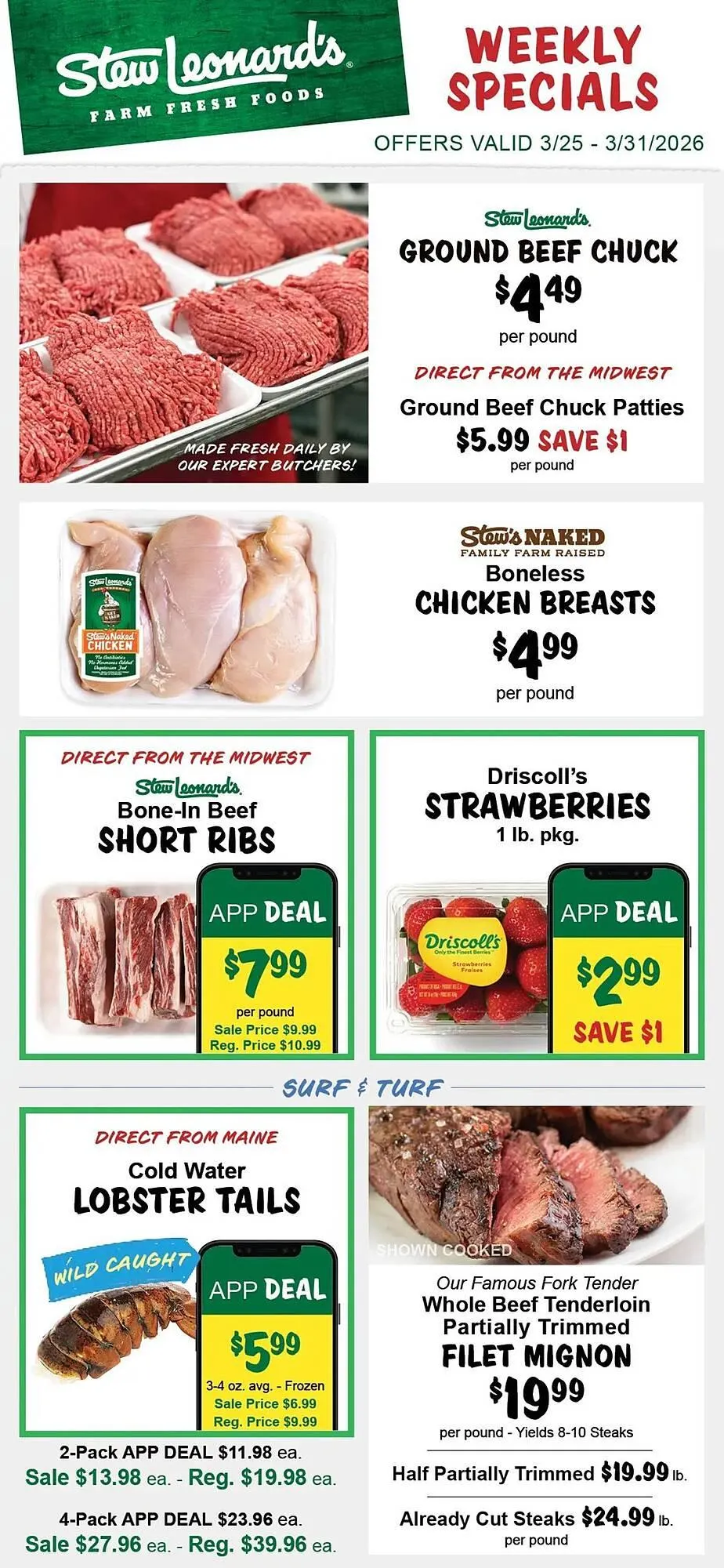 Weekly ad Stew Leonard's flyer from March 25 to March 31 2026 - Page 1