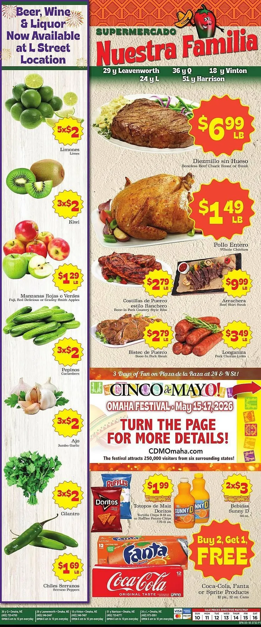 Weekly ad Supermercado Nuestra Familia weekly ad from May 10 to May 16 2026 - Page 1