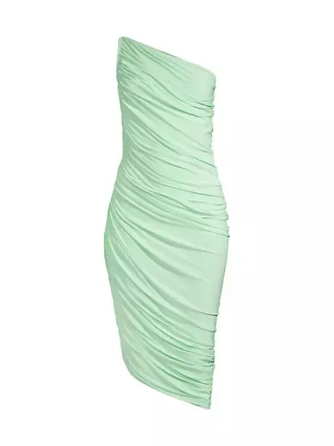 Diana Ruched One-Shoulder Midi-Dress