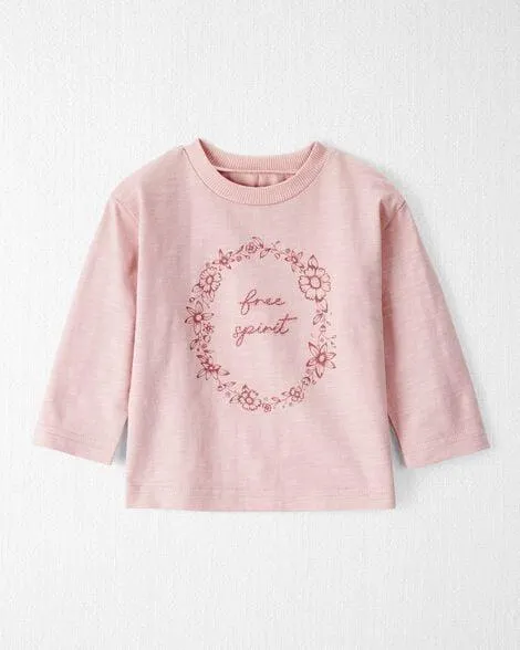Baby Girl Organic Cotton Free Spirit Long-Sleeve Jersey Tee