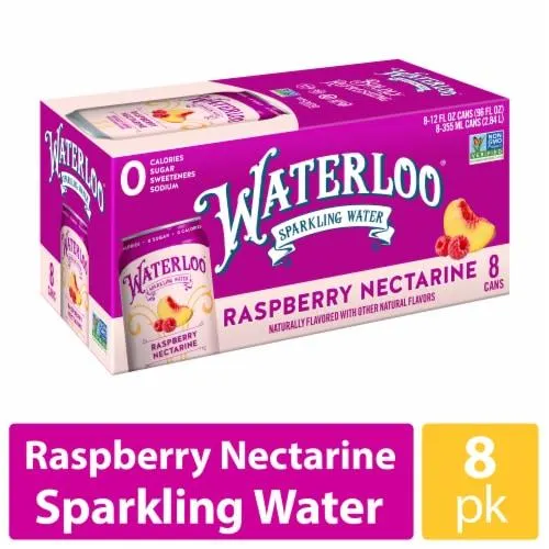 Waterloo Raspberry Nectarine Sparkling Water - 8pk / 12 fl Oz Cans