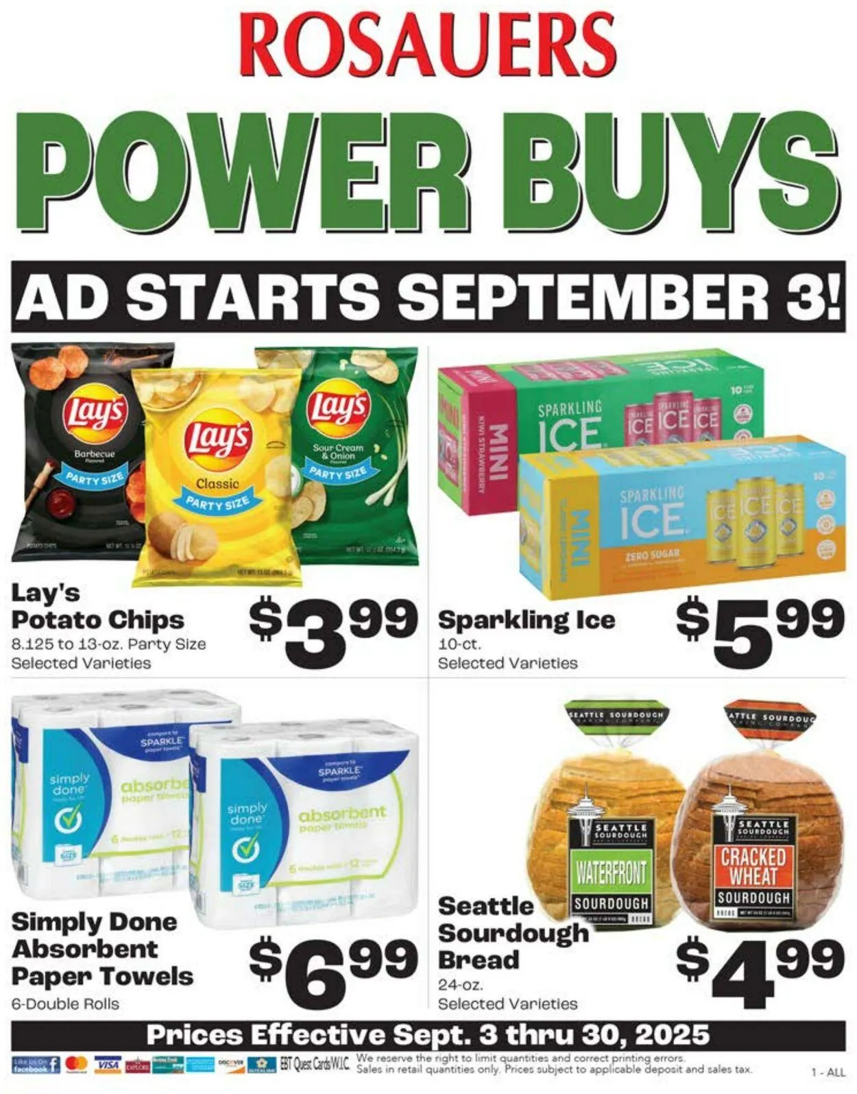 Weekly ad Rosauers from September 1 to September 30 2025 - Page 1