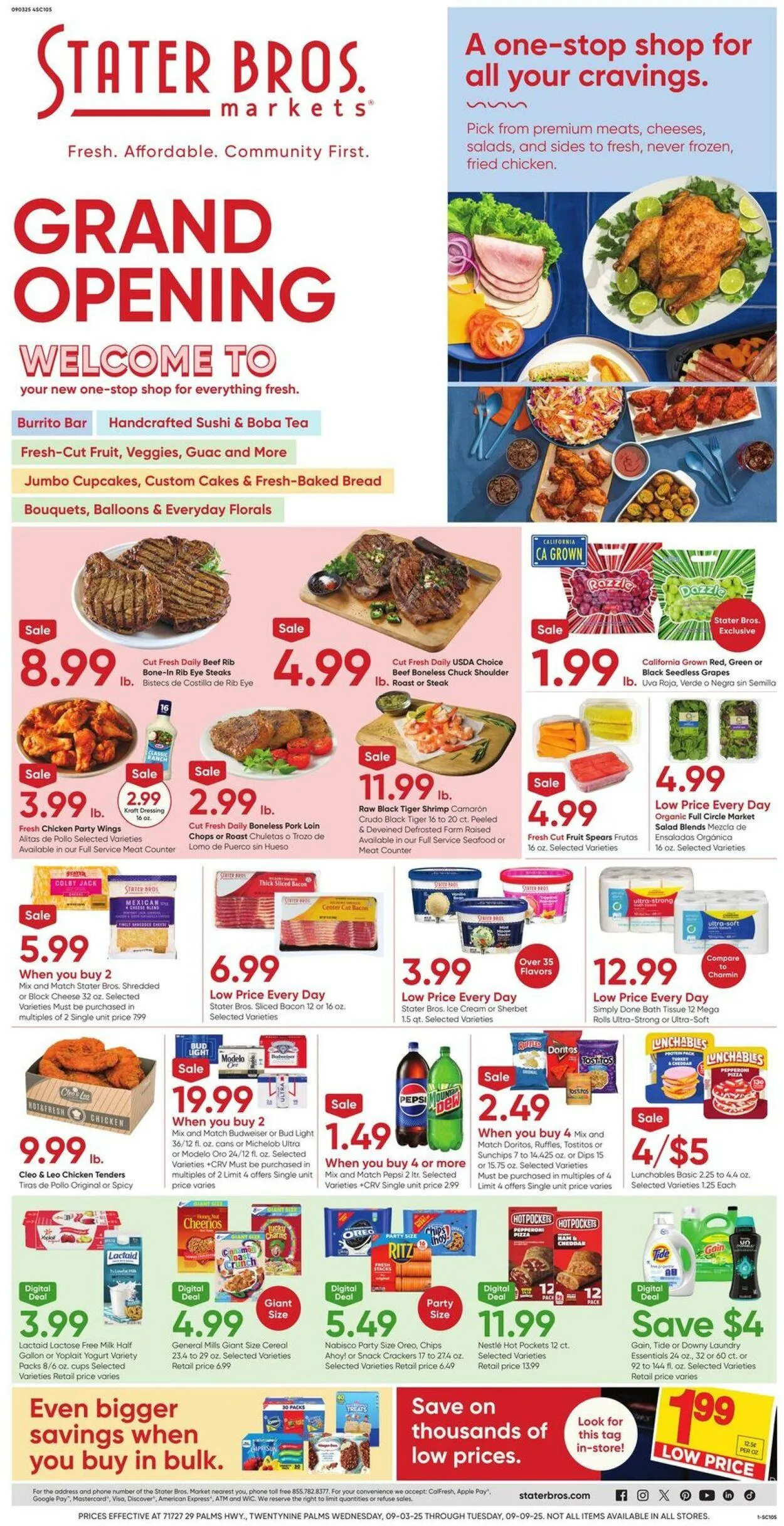 Weekly ad Stater Bros from September 3 to September 9 2025 - Page 1