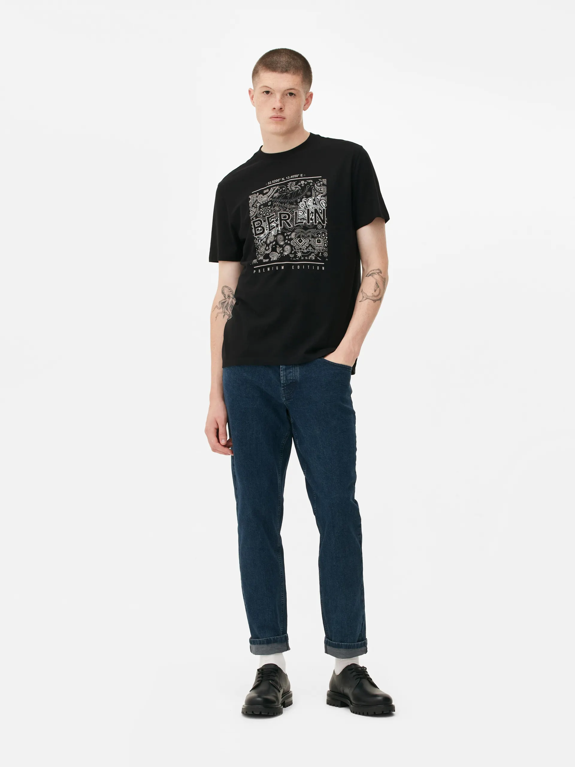 T-shirt met print Berlijn