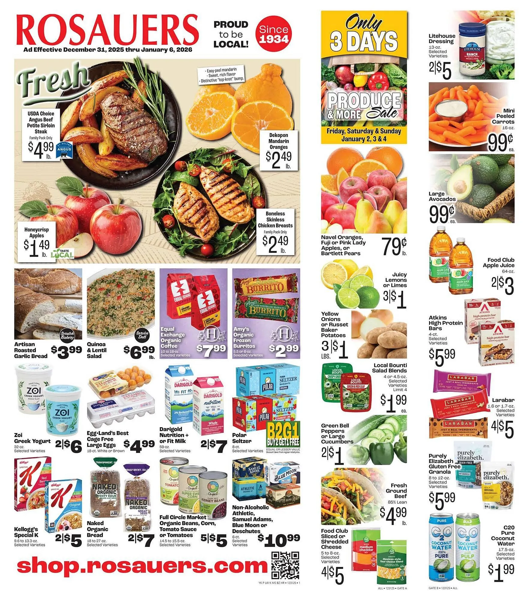 Weekly ad Rosauers weekly ad from December 31 to January 6 2026 - Page 1