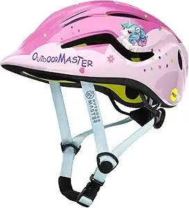 OutdoorMaster MIPS Kids Bike Helmet - Panther Jr. Toddler Helmet - Adjustable, Lightweight and Certified Kids Helmet - MIPS Bicycle Helmet for Kids Ages 5-13