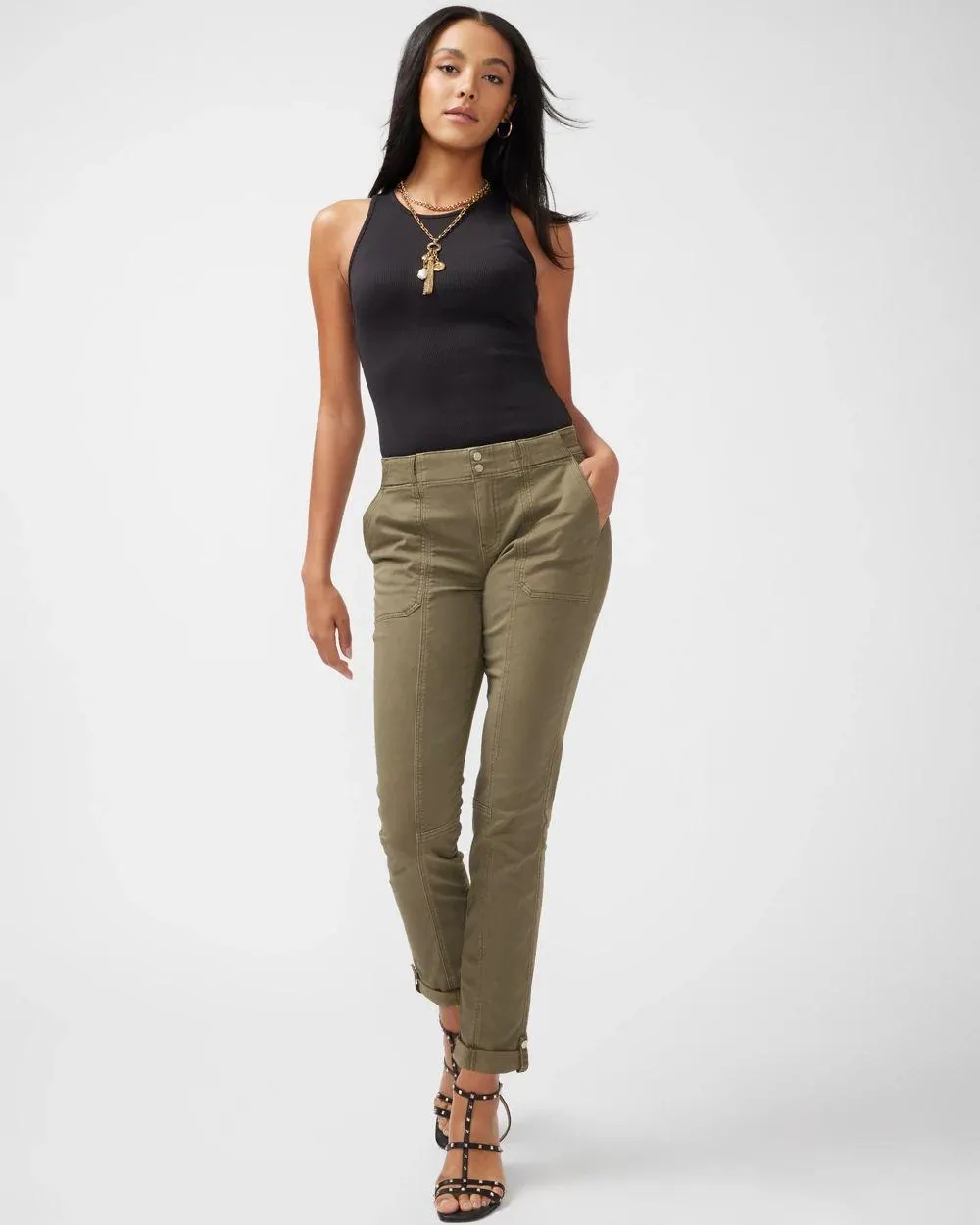 Mid-Rise Pret-A-Pedi Crop Pants