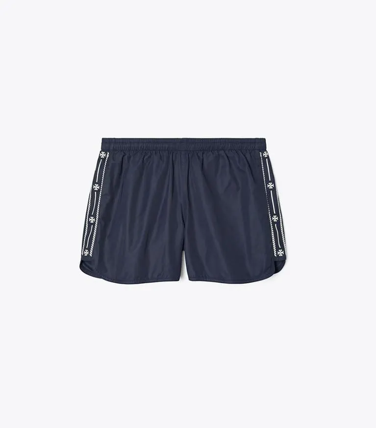 EMBROIDERED LOGO NYLON SHORT