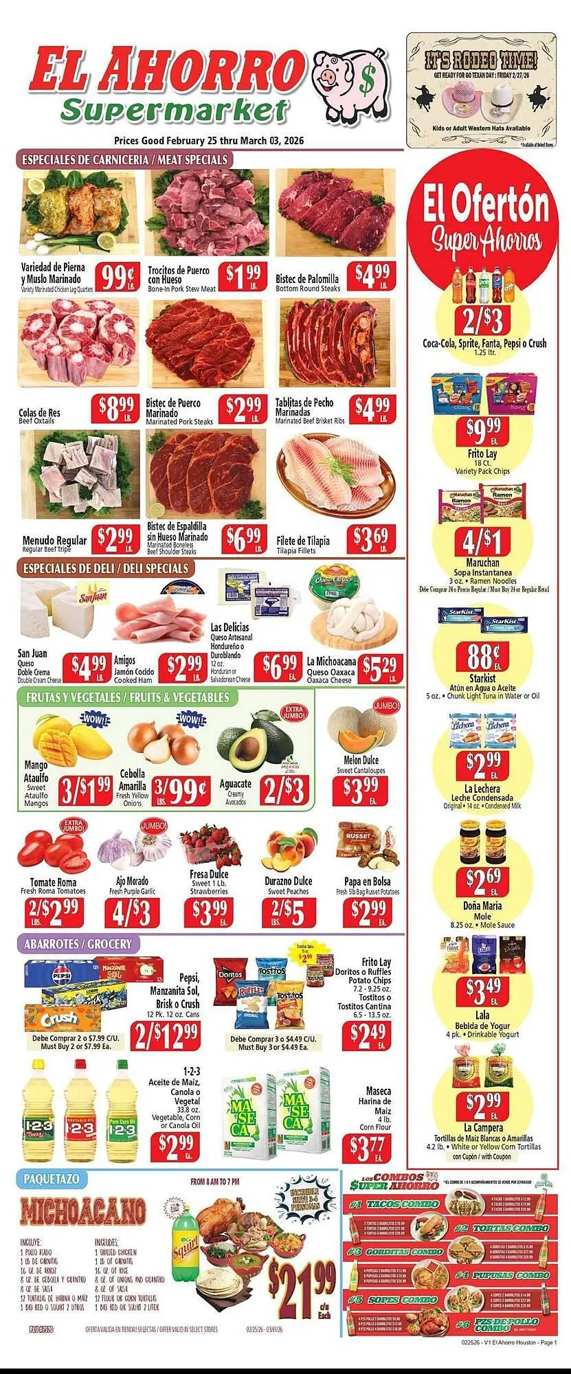 Weekly ad El Ahorro weekly ad from February 25 to March 3 2026 - Page 1