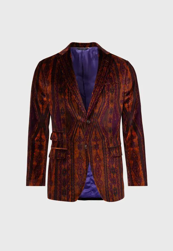 Printed Cotton Velvet Jacket