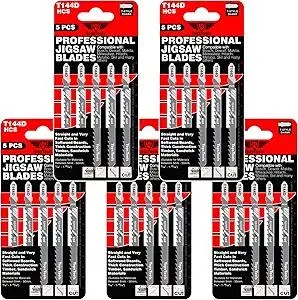 25 x TopsTools T144D Jigsaw Blades for Bosch, Dewalt, Makita, Milwaukee and many more