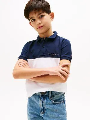 Kids' Mini Logo Colorblock Polo